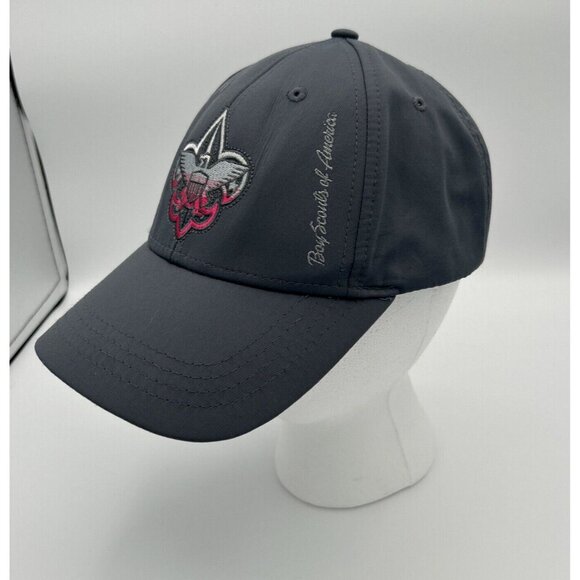 Boy Scouts of America Womens Trucker Hat Cap Hook Loop Closure Gray Pink 2015 - Picture 2 of 7